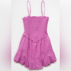American Eagle Pink Bella Ruffle Tiered Romper